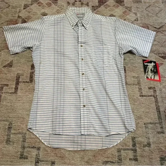 NWT vintage deadstock wrangler men’s button down shirt size medium - Picture 3 of 10